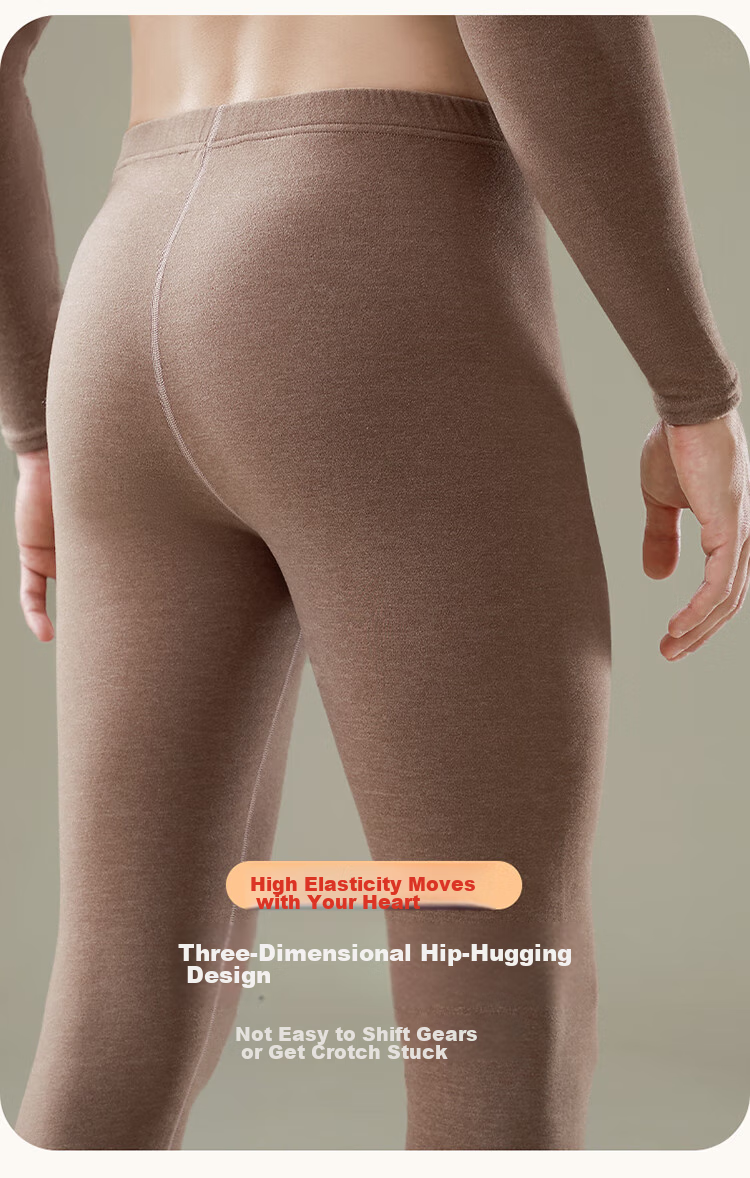 LangSha Thermal Underwear, Warm Fleece-Lined Men's Inner Wear, Tight-Fitting Winter And Autumn Pants, High-Waist Line Pants, Cashmere Base Layer Pants 18
