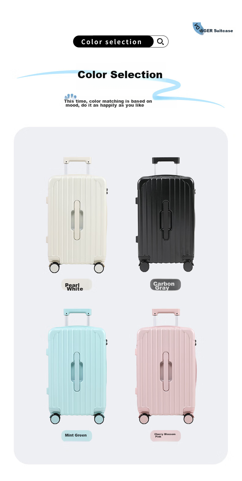 LEXON French Brand Large Capacity 26-Inch Suitcase, Business Travel Luggage, Spinner Wheels Trolley Case, Student Password Lock Suitcase 15