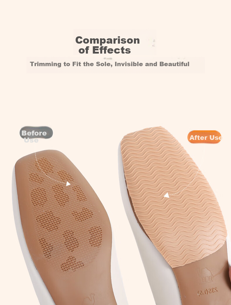 FOOTOPPO Leather Shoe Sole Anti-Slip Sticker, High Heel Shoe Sticker, Wear-Resistant Tool, Shoe Anti-Wear Sticker, Sole Leather Protective Film, Protective Patch 6