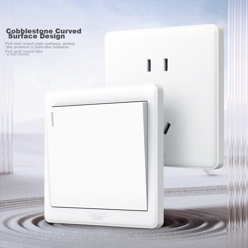 Розетка DELIXI CD815 Series QSE86S16, 16А, трехместная, для кондиционера, 86x86 мм, элегантный белый
