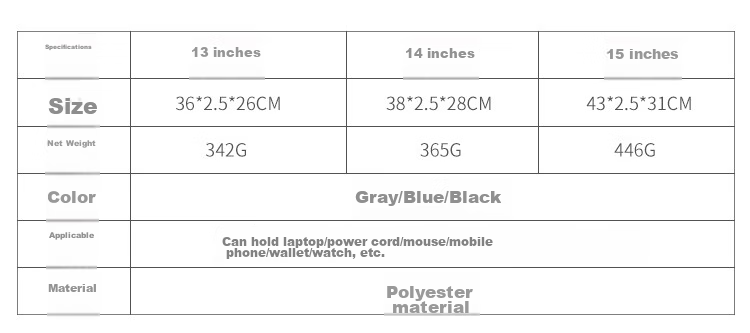 BUBM Laptop Handbag for Men, Suitable for Apple, Lenovo, Huawei 13-Inch Computers, Briefcase Inner Pocket Bag 15