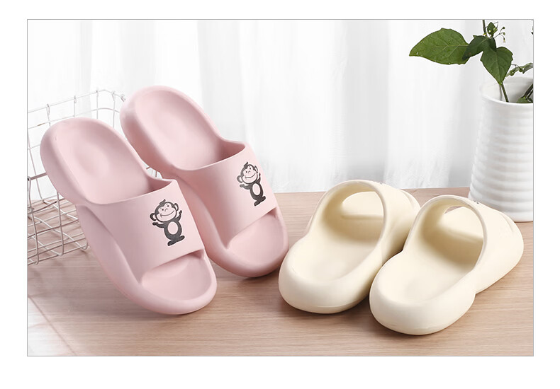 BAIHOU Summer Cute Unisex Slippers, Comfortable Thick-Soled Indoor Sandals for Home Use, 003 Light Purple Pink, Size 36-37 20