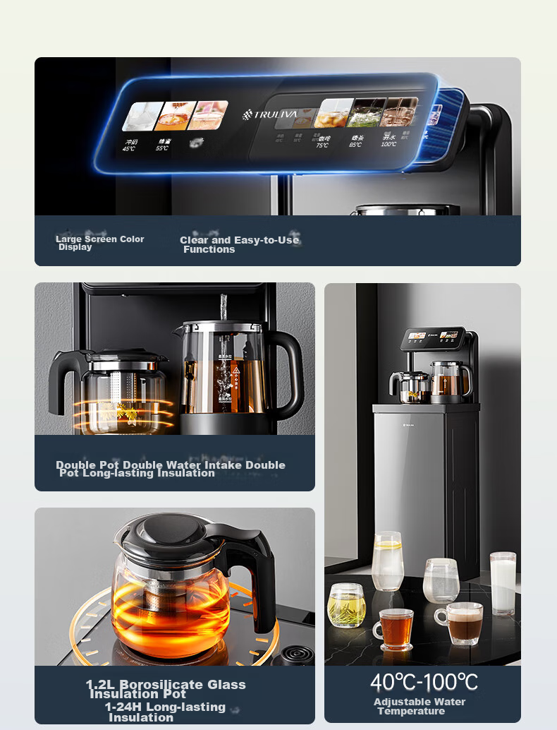 TRULIVA Tea Bar Machine Water Dispenser Home Multi-Functional Office Upright Bottom-Loading Water Bottle Fully Automatic Tea Bar Cabinet Integrated High-End Living Room Cooling And Heating Dual-Purpose 2025 New Model 3
