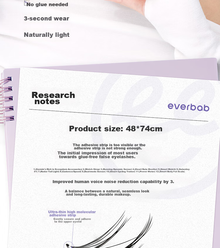 Everbab Adhesive-Free False Eyelashes, Flower-Shaped Lazy Sunflower Natural-Looking Comfortable Non-Removable Lashes, Gift for Girlfriend 2