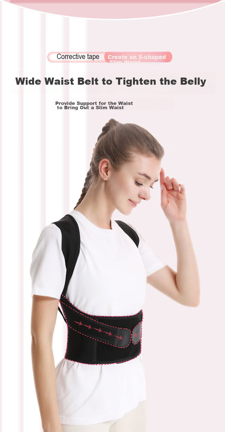 MAOHUO Unisex Tummy Control Shapewear, Lightweight And Breathable, for Adults And Students, Back Straightening Device, Posture Correction Belt 9