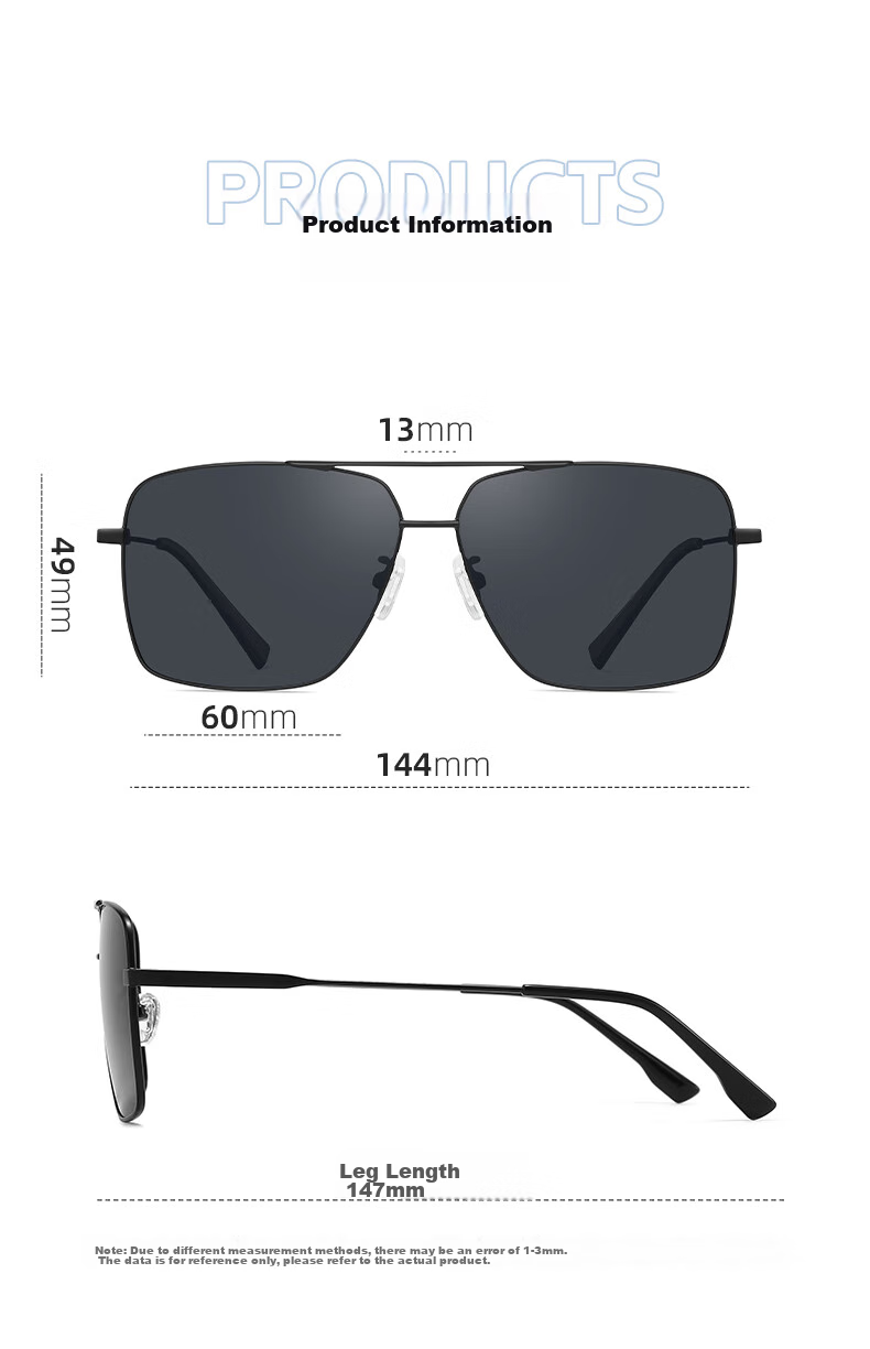 HLA Polarized Sunglasses, High-End Sunglasses for Men, Outdoor Driving UV Protection Glasses Gift 242 8