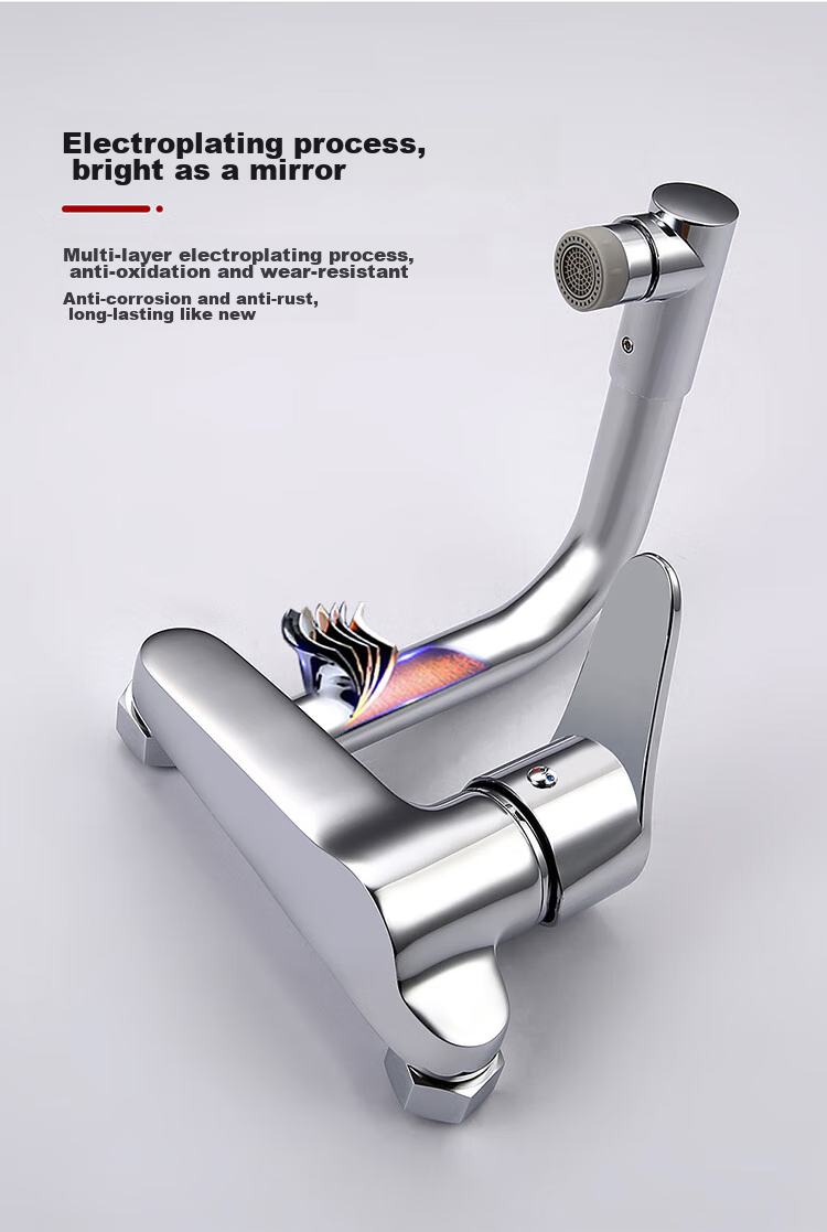 Larsd Wall-Mounted Kitchen Faucet, Hot And Cold Rotatable Sink Mixer Tap for Balcony, LD75032 13