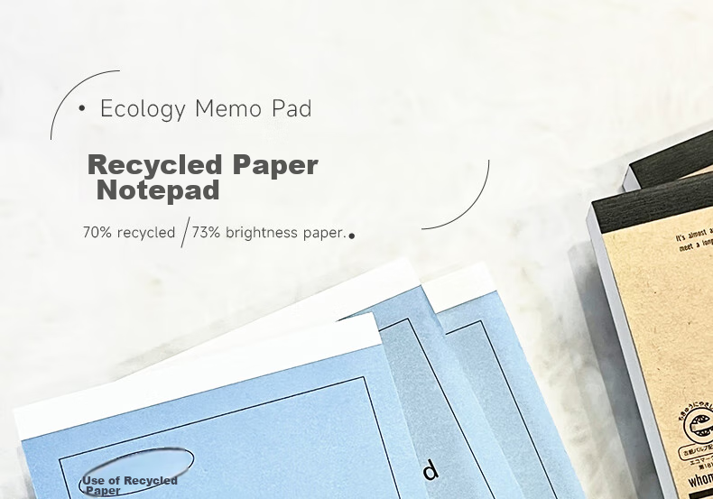 Nakabayashi A6/100-Page Recycled Paper Tear-Off Notepad, Draft Notebook, A6 Memo Pad/100 Sheets 1