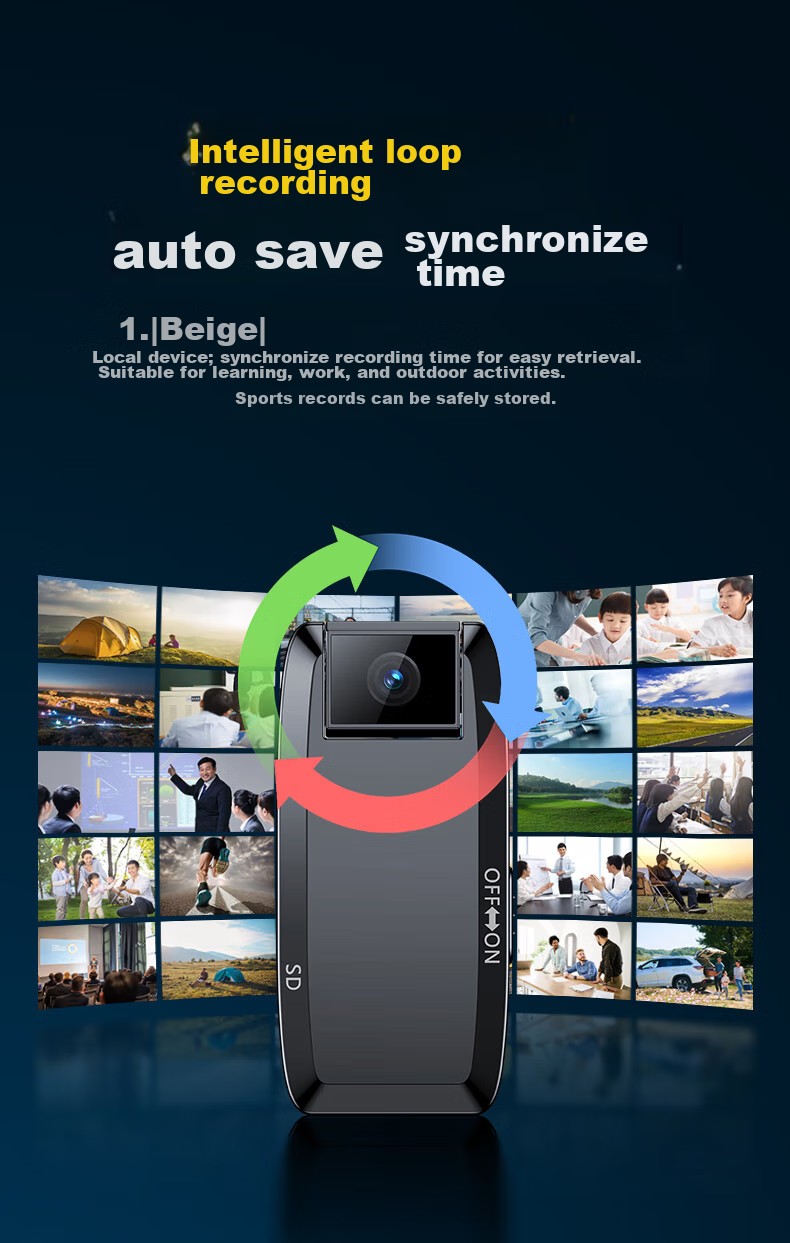 Yescool Camera S8, 32GB Action Camera, 14MP Photo And Video Recorder, Long Standby Time, Large Capacity, for Meetings, Training, Negotiations, Evidence Collectio 16