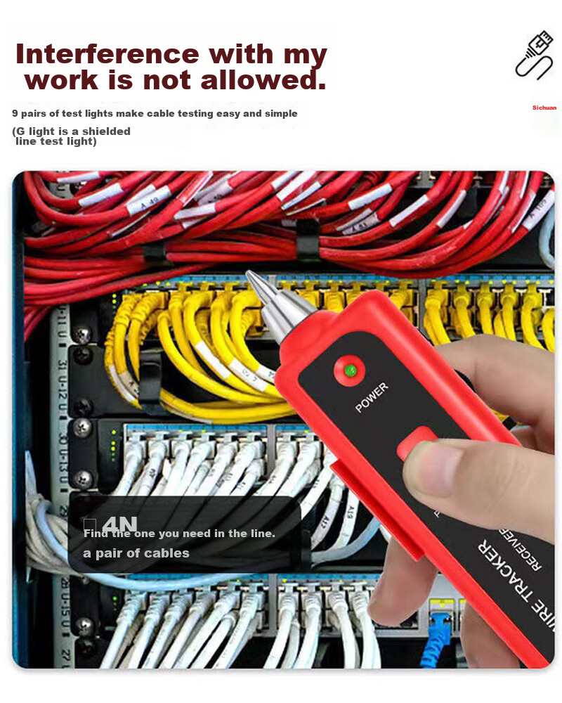 HITECH PRO Network Cable Tester, Wire Tracker, Line Finder, Multifunctional Telephone And Network Cable Tracer, Cable Tester + Tool Kit 6