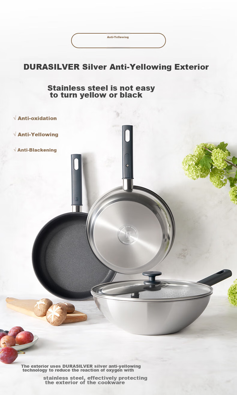 ZWILLING Stainless Steel Silver Steamer Basket Silver Series 18cm Steamer 6