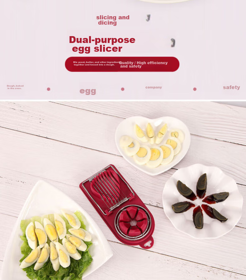 Jingmao Multifunctional Egg Cutter, Stainless Steel Egg Cutting Tool, Household Device for Cutting Preserved Eggs And Century Eggs, Separator And Slicer 2