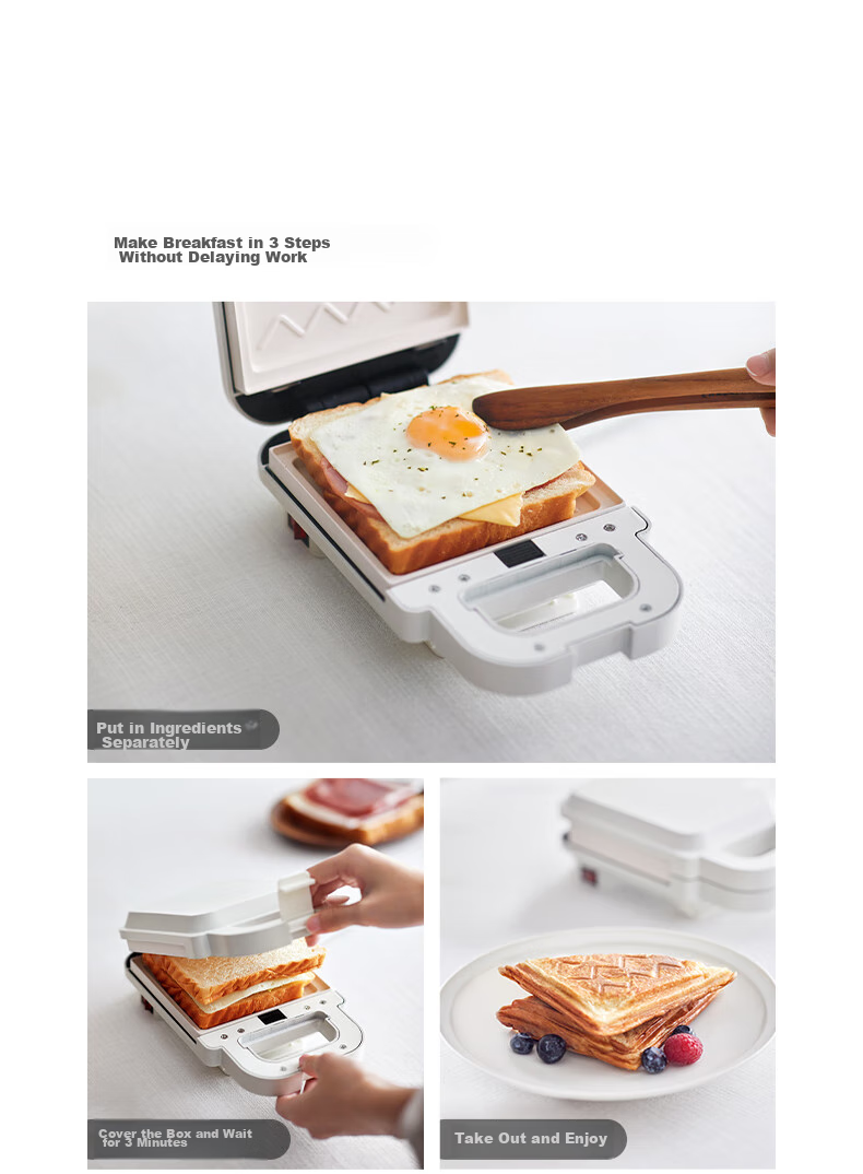 Olayks Instant Waffle Maker, Sandwich Maker, Breakfast Machine, Multifunctional Detachable And Washable Home Bread Toaster, Toast Maker, Small Electric Griddle 16