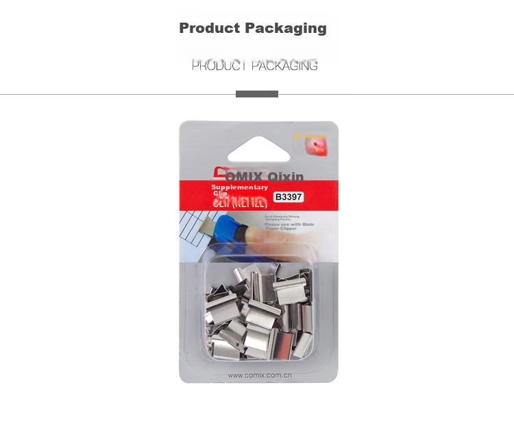 COMIX Paper Clip Dispenser Refill Clips, 50 Pieces/box, B3397 7