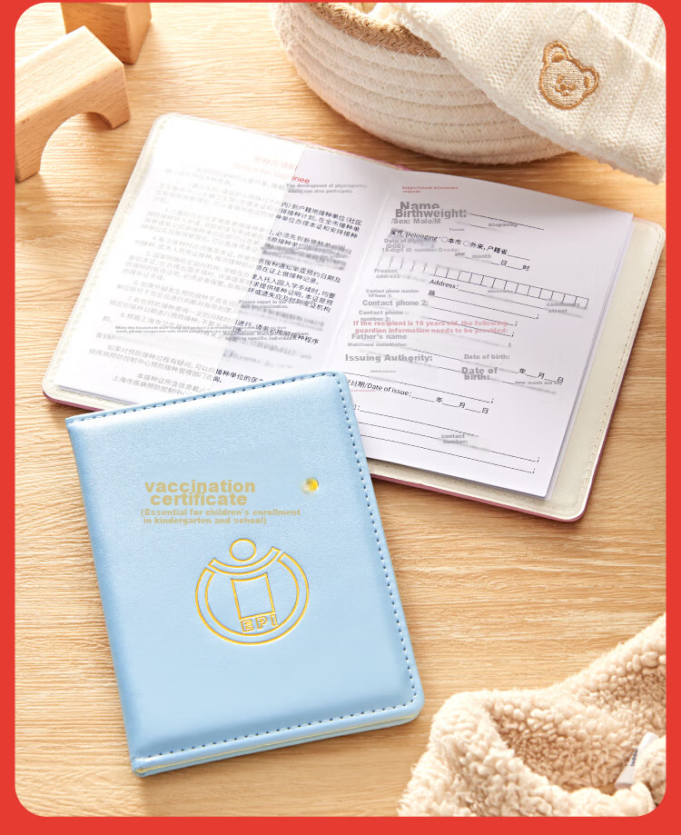 JONEVEE Vaccination Record Protector Sleeve, Small Size Vaccine Book, Baby Medical Birth Certificate Cover, Thickened Pink, ZWYM03 10