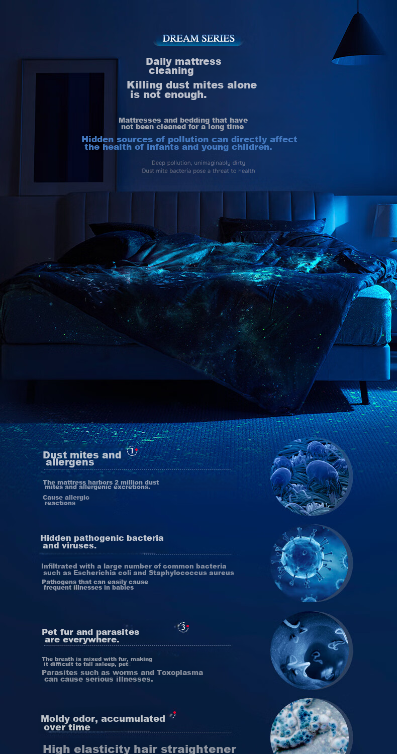 Morphyrichards Steam Mite Remover for Bed And Home Use, Baby Mite Remover, Ultrasonic High-Temperature Steam 100% Mite Removal Vacuum Cleaner, High-Temperature Ironing Machine, Powerful Mite Removal Machine MR3102 4