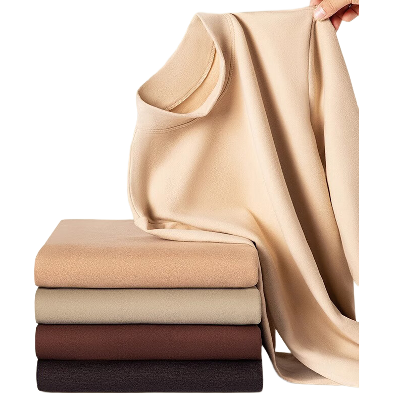 LangSha De Rong Semi-Turtleneck Base Layer [25 Autumn And Winter New Product], Antibacterial Men's Outer Wear, Fleece-Lined Thickened Inner Layer Autumn Undershirt
