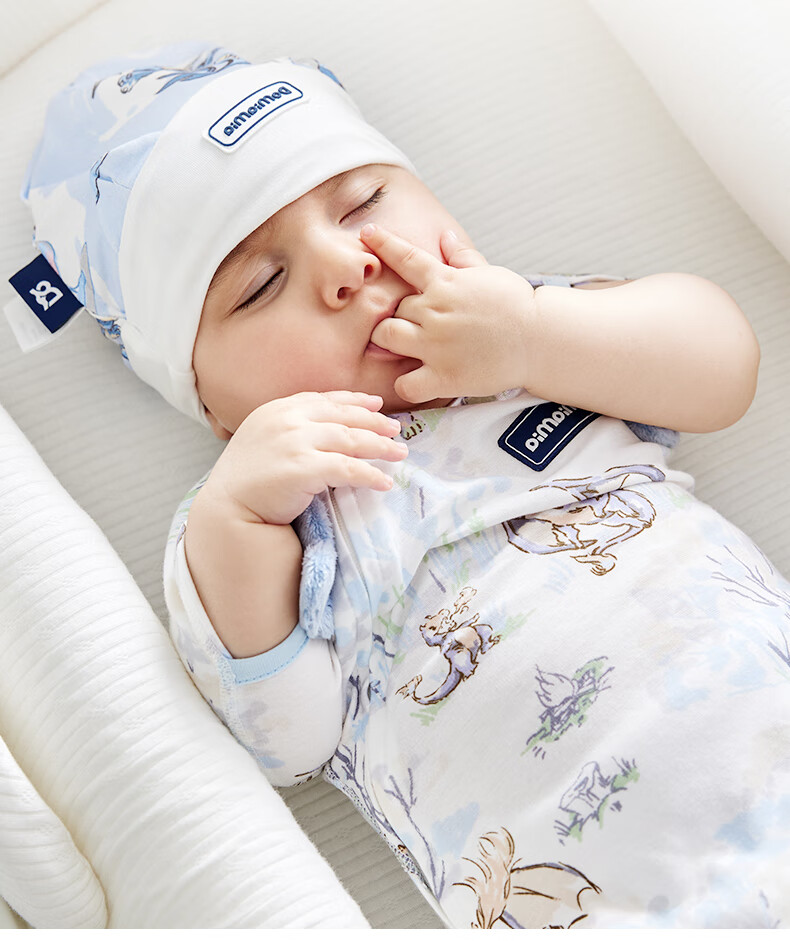 DOMIAMIA Baby Sleeping Bag, Anti-Startle Wrap, Double-Layer Pure Cotton, Newborn NB Size, Suitable for All Seasons 6