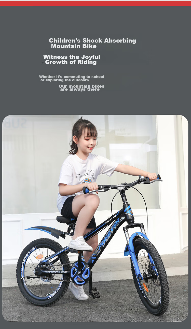 FOREVER Children's Bicycle, Boys And Girls Bike, Kids' Single-Speed Pedal Bike, Mountain Bike, Silver Color, 18 Inches 5