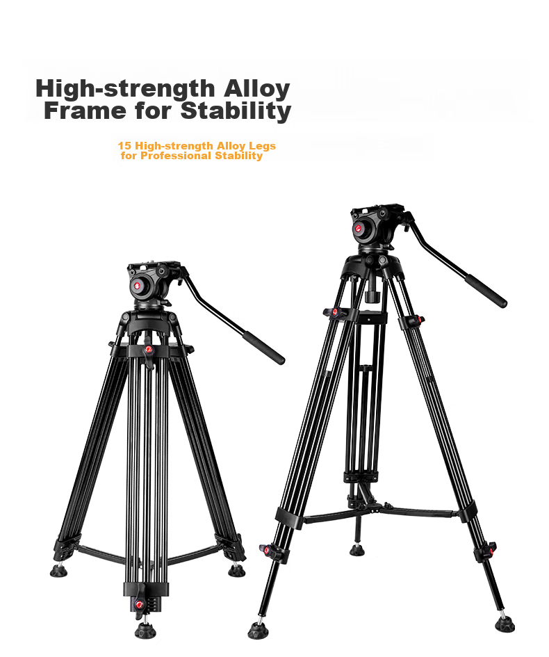 Hakutatz Hakutatz 2061 Camera Tripod, Professional Photography Gimbal, Camera Tripod, Micro Film Wedding Video Live Streaming Sliding Rail, Hydraulic Damping Gimbal 4