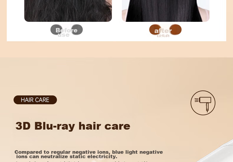 AUX Hair Dryer, Home Use, Negative Ion Blue Light Hair Protection, Non-Damaging Electric Blower, 1800W High Power Quick-Drying Hair Dryer, Portable Dorm Hair Dryer 23