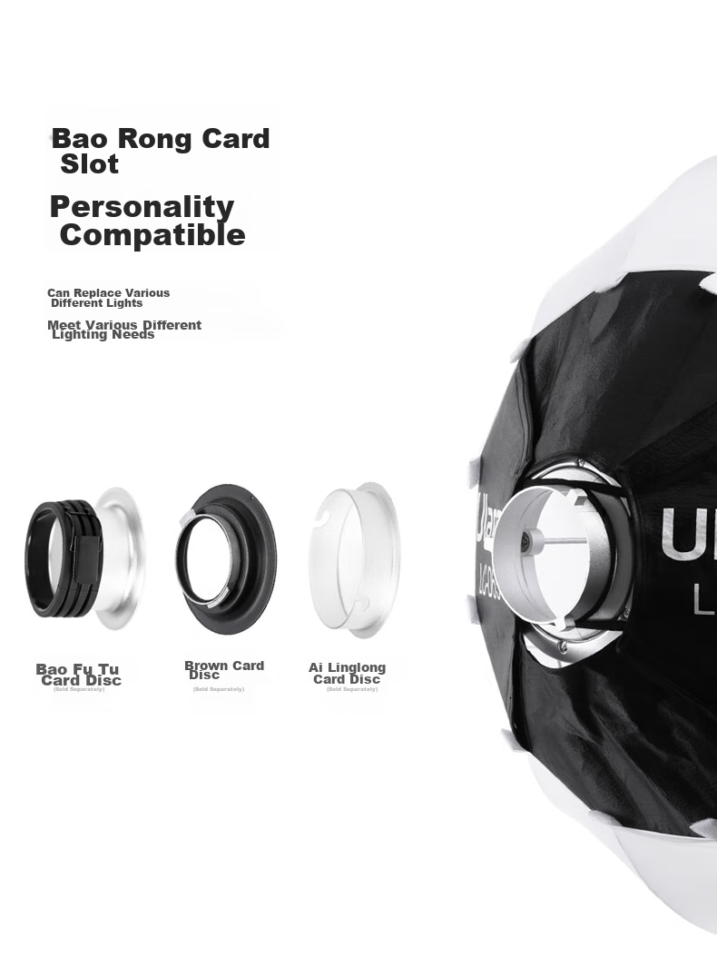Ulanzi 45cm Portable Softbox with Hot Shoe Mount, Grid Light Diffusion Box for Studio Photography, Deep Parabolic Softbox, Multifunctional Convenient Photography Shooting Live Streaming Beauty Light 4