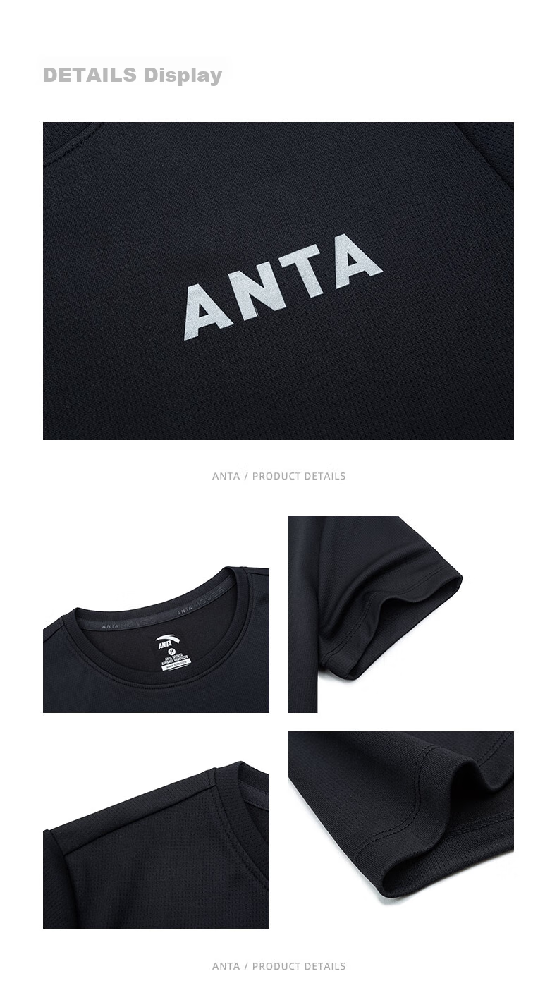 Anta Quick-Dry Sports Set | Women's Summer New Breathable Short Sleeve and Shorts Badminton Two-Piece Set with Anti-Exposure Design 61
