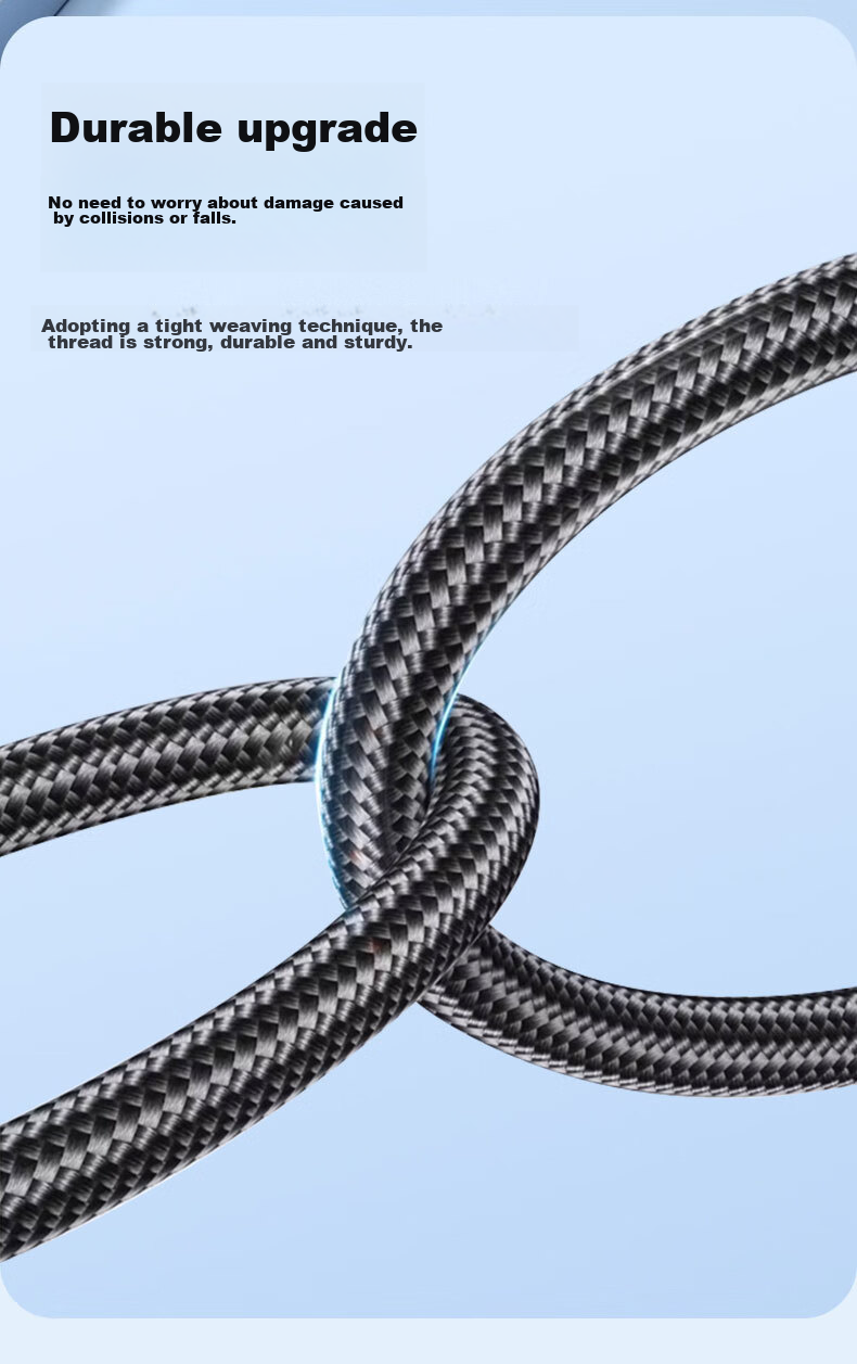 CangHua Three-In Charging Cable, 2 Meters, 6A Fast Charge 100W, Multi-Head 88W, Compatible with Apple Type-C, Android IPhone 18/17/16, Huawei, Xiaomi Phones 8