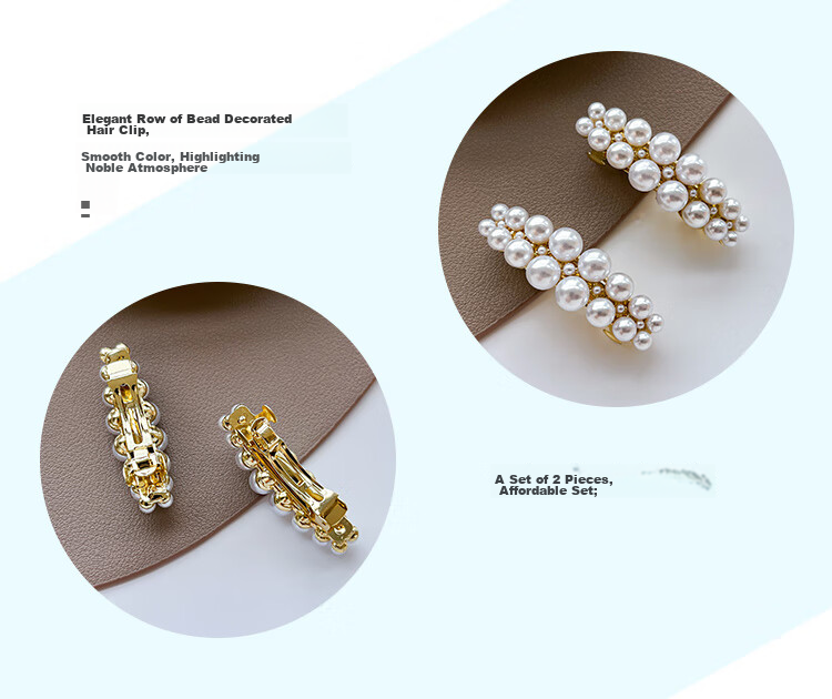 CHIMERA 2 Pieces Elegant Hair Clips, Spring Clips, Ponytail Clips, Half-Up Clips, Barrettes, Side Hair Accessories, Birthday Gift for Wome 12