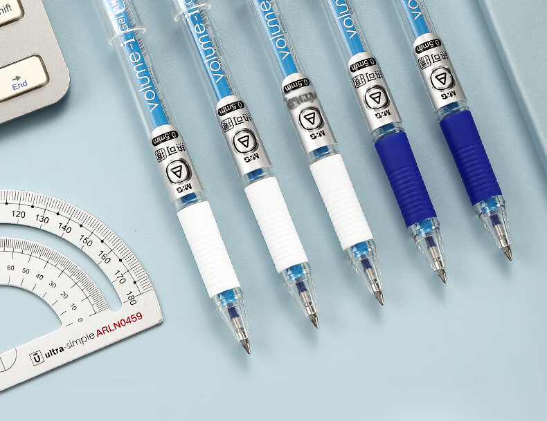 M&G Erasable Gel Pen, 0.5mm, Blue Bullet Tip, Signature Pen with Pull-Cap, Student Pen, AKP61115B, 6 Pcs 7