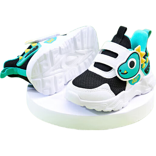 361° Children's Shoes, Toddler Walking Shoes for Spring, Boys And Girls 1-3 Years Old, Cartoon Baby Shoes, Black Size 25