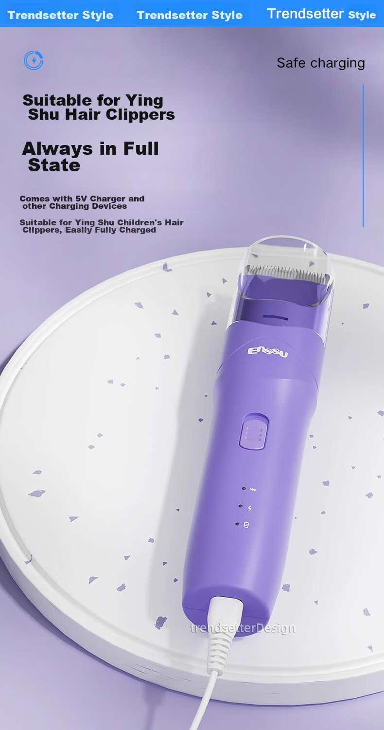 Chaofan Compatible with Enssu Children's Hair Clipper Charging Cable, Charger for ES969, ES825, ES828A, ES999 Electric Trimmer, USB Power Cord 3