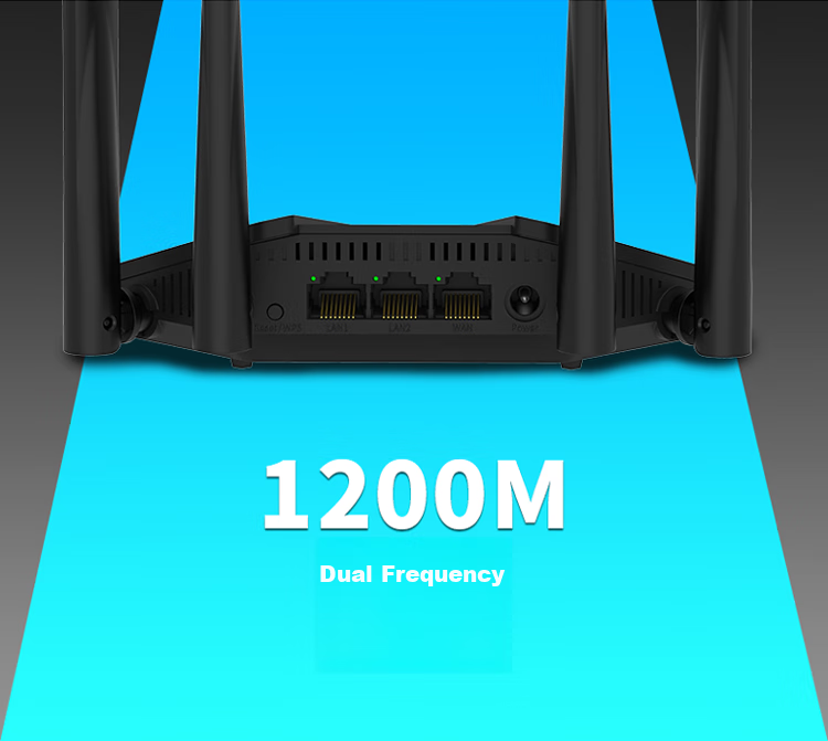 MERCURY D121G Router, 5G Dual-Band Wireless Full Gigabit Port, AC1200 Home Wall-Penetrating, Four-Antenna WiFi Signal Amplifier, High-Speed Fiber Gaming Router 4