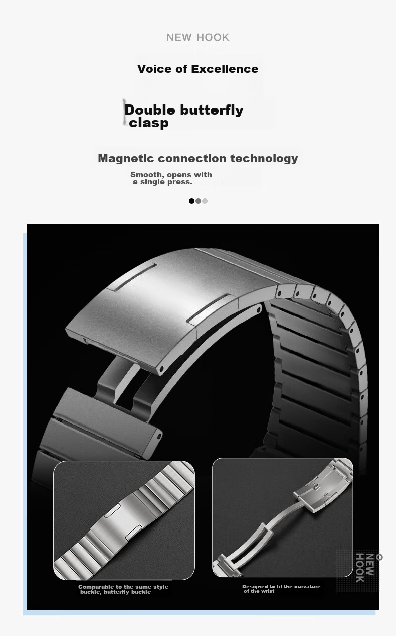 Weiqiantu [Chain Steel Strap] Suitable for Huawei GT7/GT6/GT5/Pro Watch Band, Compatible with Watch6/5/6pro/watch4pro, GT4/3 Non-Fen Dashi 2 Stainless Steel Watch Band 4