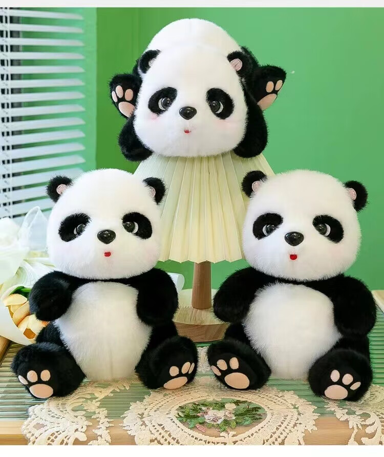 Wozhi Giant Panda Plush Toy, Realistic Baby Panda Doll, Stuffed Animal, Birthday Gift for Girls 5