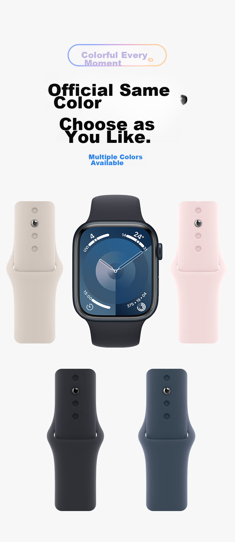 Mashi Compatible with Apple Watch Bands, Suitable for Apple Watch Ultra 4/3/2/iWatch S12/11/10/9/8/7/6/SE, Sports Silicone Skin-Friendly Autumn And Winter Wristband 4