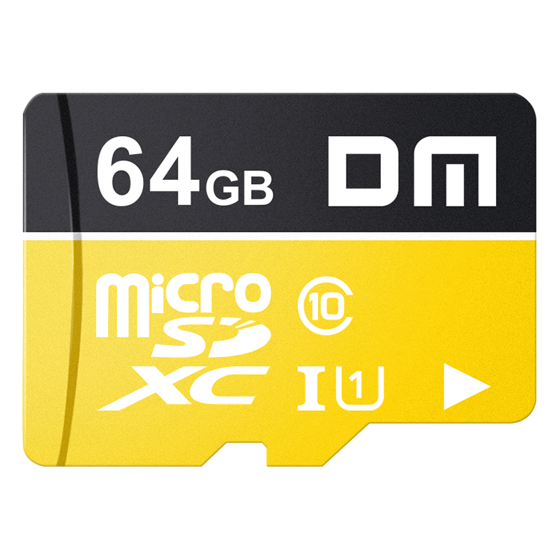 DM Daimai 64GB TF (MicroSD) Memory Card Yellow Card C10 High-Speed Memory Card for Mobile Phones, Dash Cams, And Surveillance Cameras