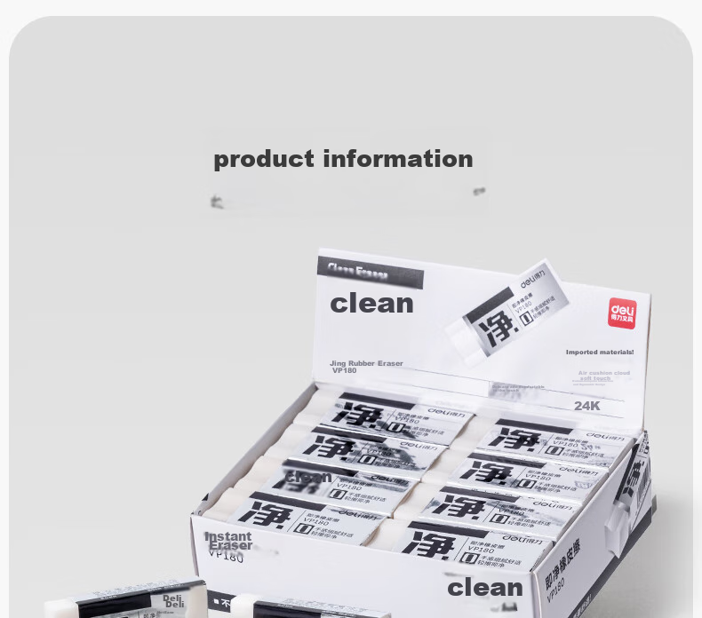 Deli Eraser, Imported Material, Art Sketch Exam Eraser, High School And College Entrance Exam Blessing Gift, Stationery for Students, Extra Large Size, Single Piece 16