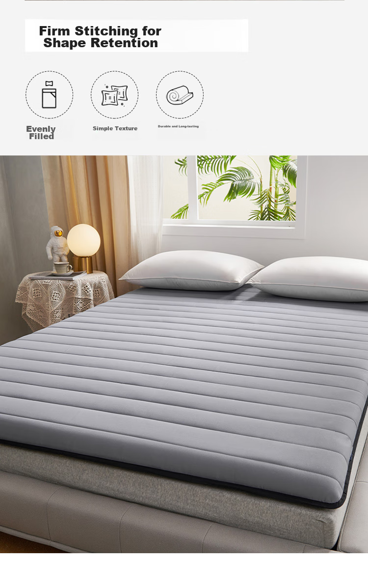 Dohia Mattress Pad, 5D Mesh Foldable Dormitory Single Pad, Bedding Mat, 1.2x2 Meters, Gray 5
