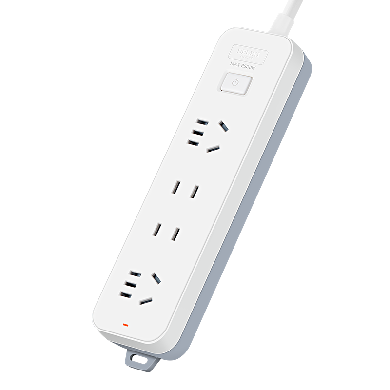 DELIXI 3C Certified National Standard Socket/power Strip/outlet Strip/power Bar/power Board/power Extension Cord, 4-Outlet Combination Master Switch, 1.8 Meters