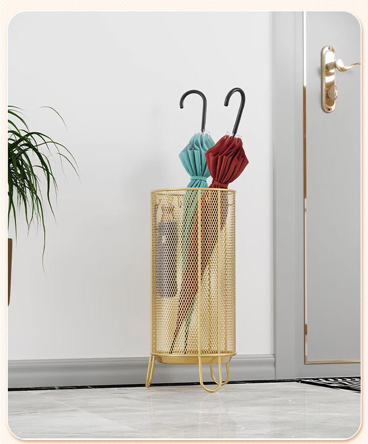 AEY Umbrella Storage Rack, Hotel Lobby Office Umbrella Holder, Hollow Umbrella Stand, Large Black 30*30*55 5