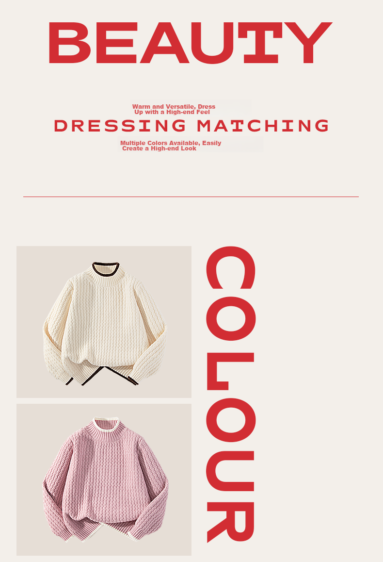 Jeanswest Children's Sweater, 2025 Girls' Knitted Sweater, Red New Year's Outfit, Boys' Autumn And Winter Warm Clothing, Mid to Big Kids' Top 11