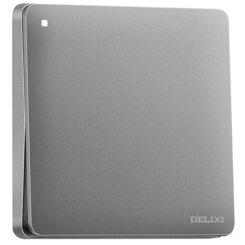 DELIXI Switch Socket Panel, CD821 Series, Single Switch Multi-Control Switch, Starlight Silver Large Panel