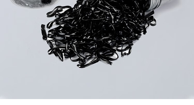 Dongyiyanxuan Disposable Hair Ties, Thickened Hair Bands, Black, 500 Pieces, Hair Elastics for Ponytails 7