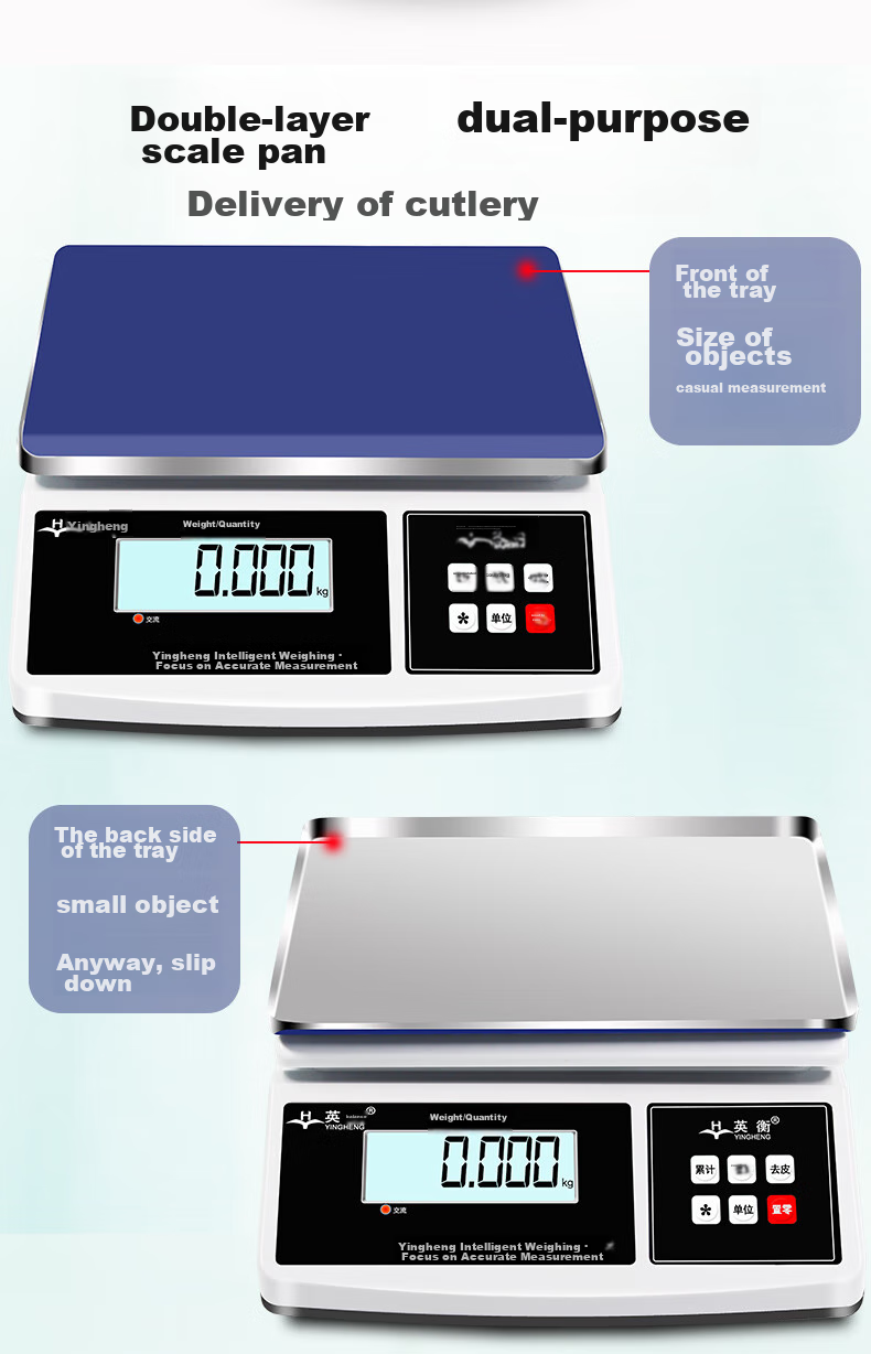 Yingheng Industrial Precision Electronic Scale, High-Accuracy Electronic Platform Scale, Kilogram Scale, 30kg Capacity 6