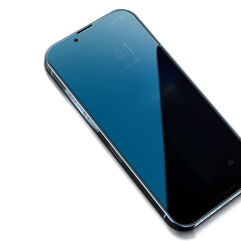 Lanxingxiansheng Tempered Glass Screen Protector for Apple IPhone 13 Pro Max, HD Anti-Peeping, Full Screen Silk Printing Protective Film, Shatterproof Anti-Fingerprint