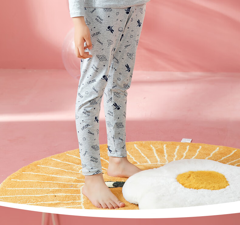 Fenteng Children's Thermal Underwear 7A Antibacterial Long Sleeve Pullover Autumn Pajama Set for Older Kids 21