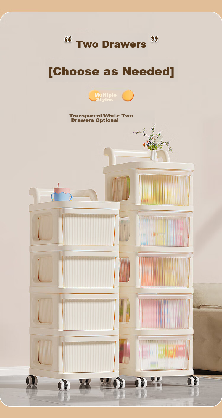 Leshengtu Snack Cart Storage Rack, Living Room Snack Organizer Trolley, Bedside Storage Cabinet, Cosmetics Storage Shelf LC91 10