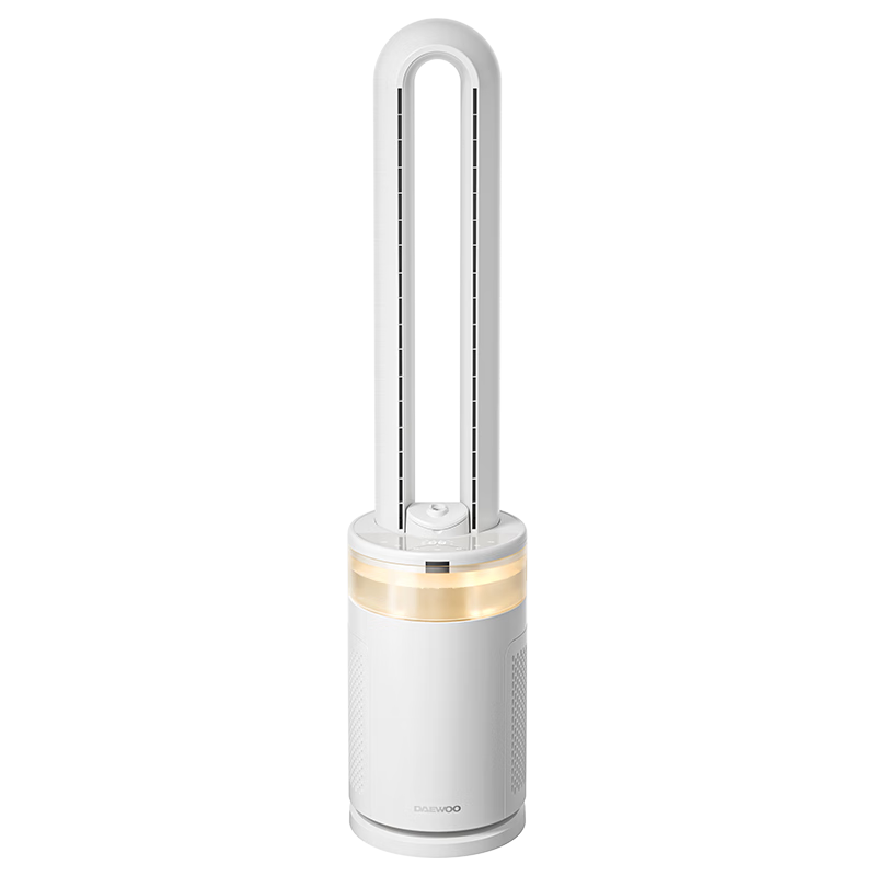 DAEWOO [Xiaohaitun Voice Model] Baby-Friendly Bladeless Fan, Xiaohaitun DC Inverter Electric Fan with Purification, Humidification And Ambient Lighting, Floor Fan AM08PRO, Mid-Autumn Festival Gift