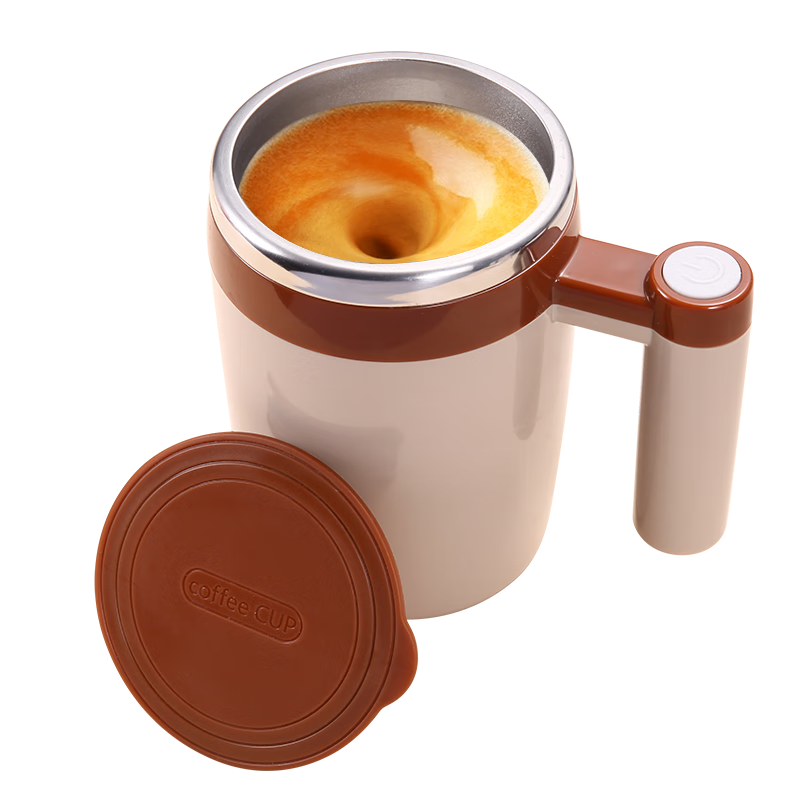 Mixiaoshu Automatic Stirring Cup, Rechargeable Coffee Cup, 316 Ceramic Electric Stirring Cup, Lazy Magnetic Rotating Cup for Soy Milk Powder
